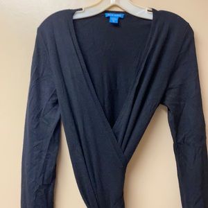 Cashmere wrap sweater dress